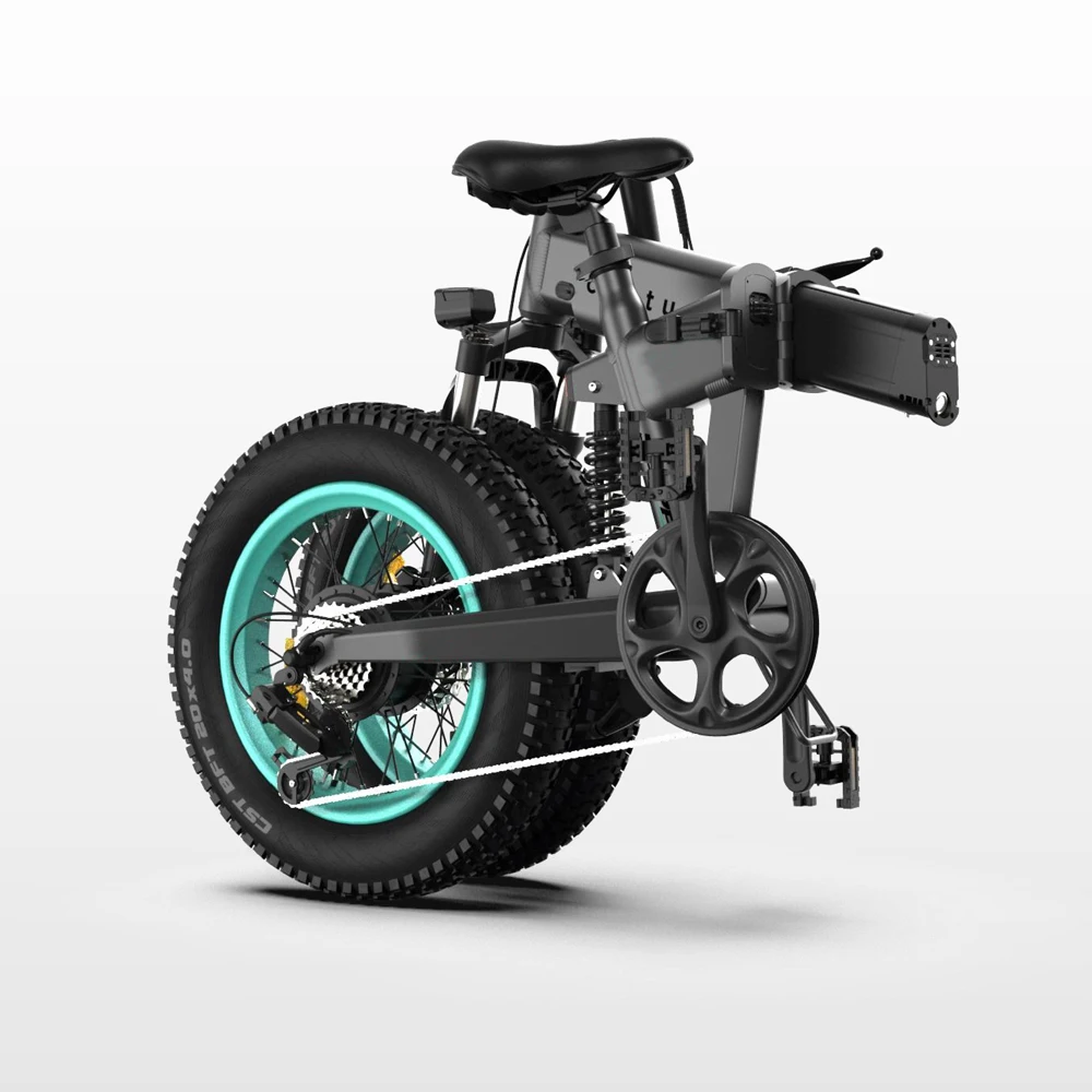 EB05 10.4AH48V 350W motor maximum speed 32 km/h 20-inch fat tires foldable adult city cycling electric bicycle