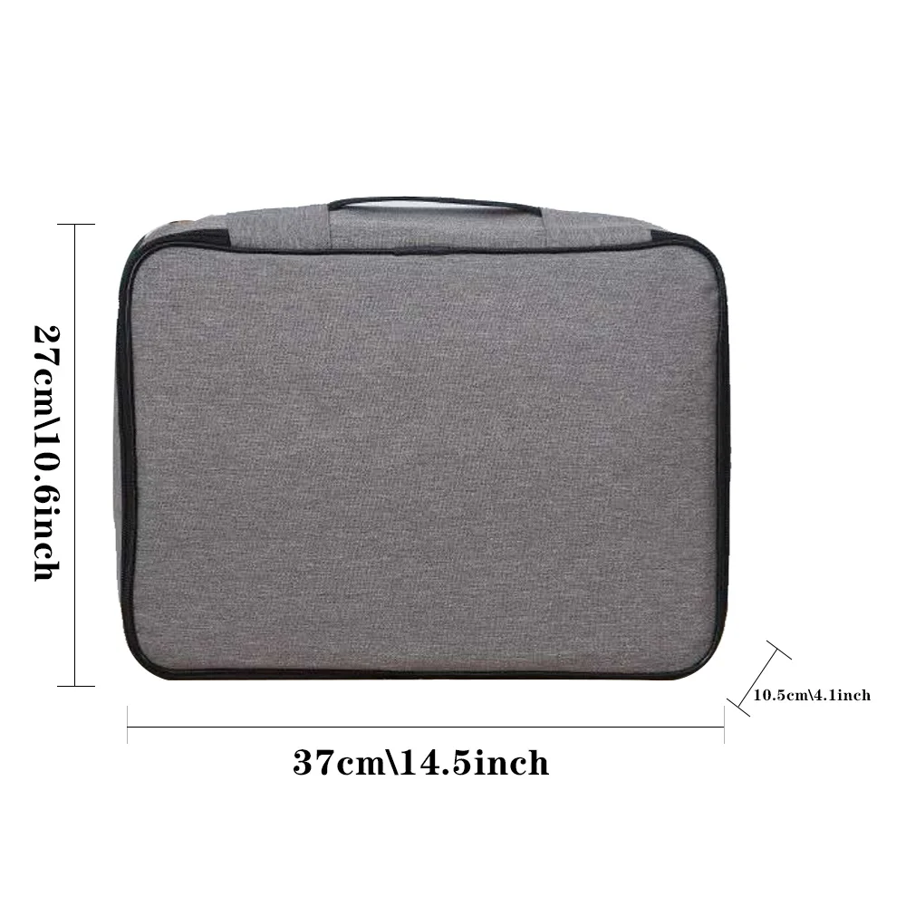 Men Documents Organizer Handbag Waterproof Three-layer Briefcase Women Outdoor Travel Credentials Luggage Wallet Storage Bag