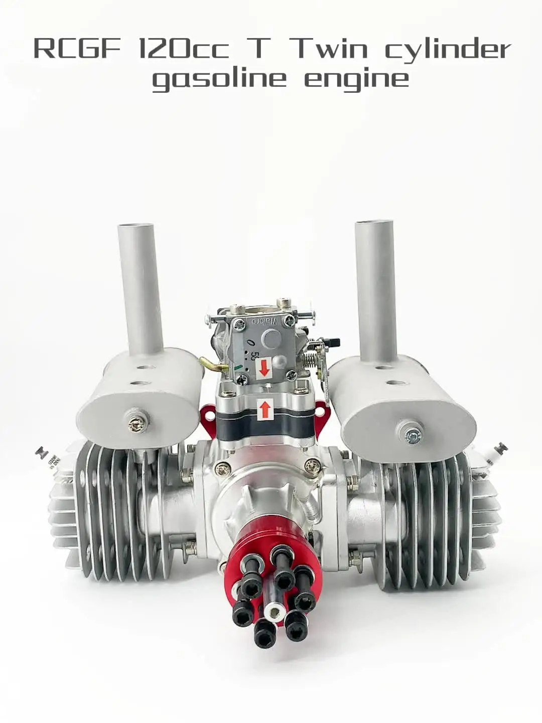 VVRC RCGF 120cc двухцилиндровый бензиновый/бензиновый двигатель с двойным цилиндром