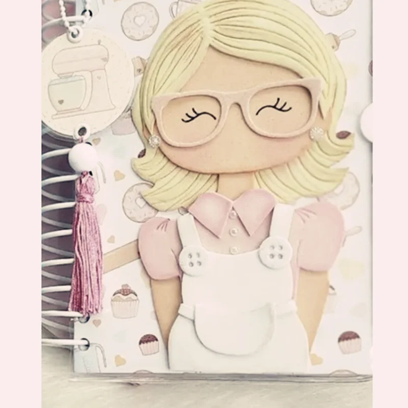 cute girl teacher decoration die Metal Cutting Dies DIY Scrapbook Paper