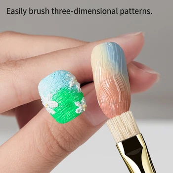 RSNAIL Pennello per nail art Pennelli multifunzionali per rivestimento a strisce Modellazione dell'ondulazione dell'acqua Design fai da te Pennello a setole dure Strumenti per nail art