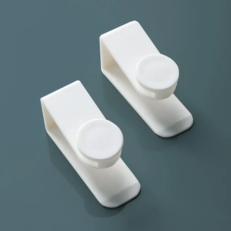 2 Pack Simple Plastic Hook Thicken Cabinet Door Hook Kitchen Shoe Grocery Hanger Bedroom Door Clothes Household Products