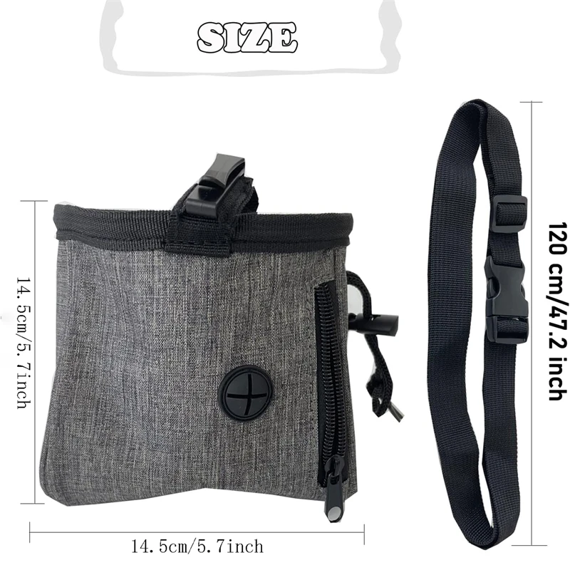 Porta Premietti Cane 4 In 1 - Borsa Addestramento Regolabile Con Ciotola Pieghevole - Foto 3