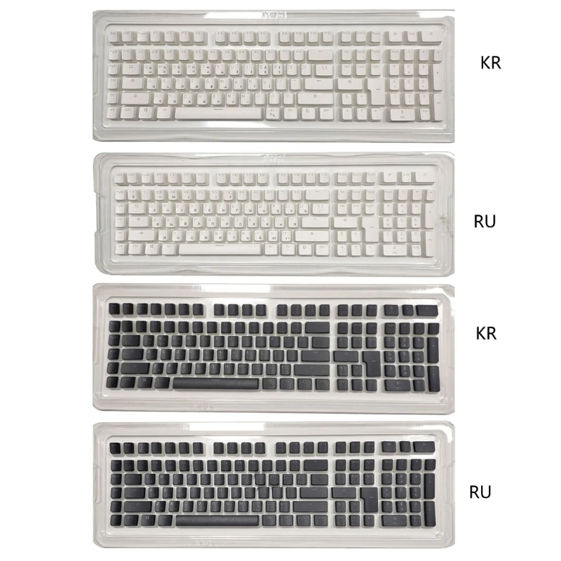 

117keys Korean/Russian Doubleshots PBT Backlit Puddings Keycap OEM for Mechanical Backlit Keyboards