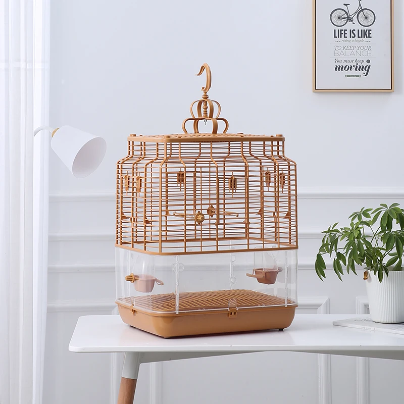 

Feeder Parrot Bird Cages Luxury Canary Pigeon Stand Breeding Bird Cages Large Portable Cage Pour Oiseaux Pet Products YY50BC