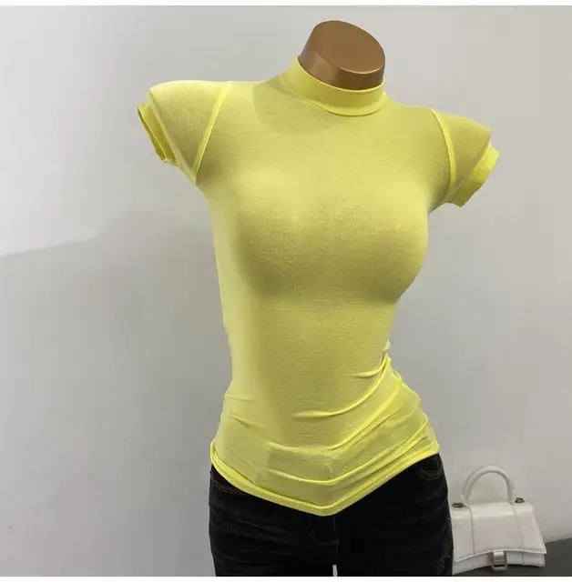 High Neck See Through Tops 2