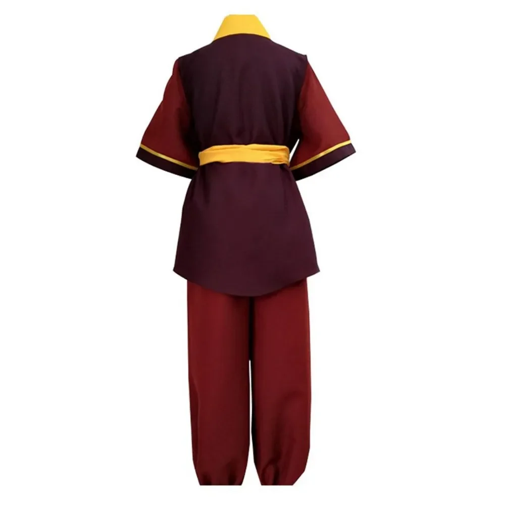 Avatar The Last Airbender Prince Zuko Cosplay Costume Anime Red Costume Black Wig Man Women Adult Clothes for Halloween Parties