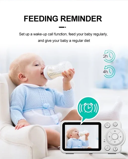 Electronic baby monitor, security surveillance camera with 2.8 inch LCD display Video intercom for newborn babies 3