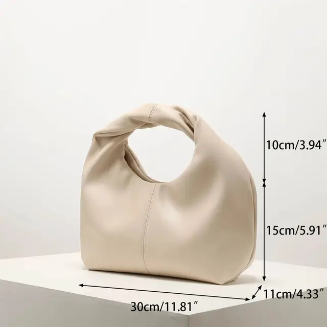 Stylish twist square bag, solid color top clutch bag, simple and versatile commut 5
