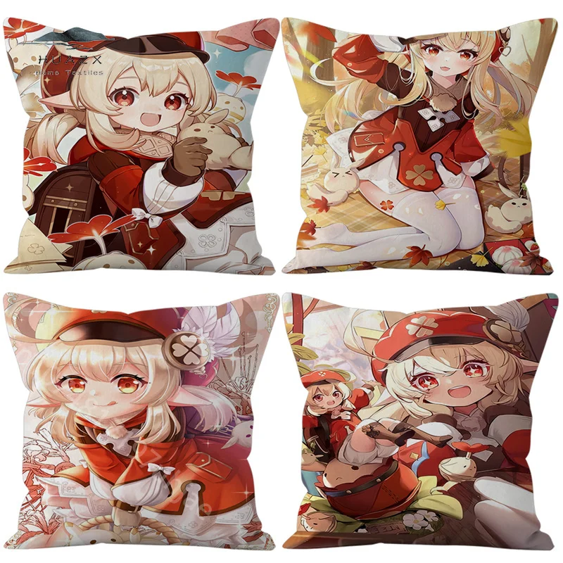

Cute Girl Anime Game Pattern Pillow Case Home Decor Throw Pillows Cover for Living Room Sofa Cushion Covers Chair Pillowcase
