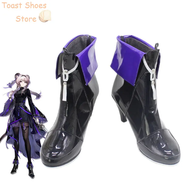 

Game Arknights Lin Cosplay Shoes PU Leather Shoes Halloween Carnival Boots Cosplay Props Costume Prop