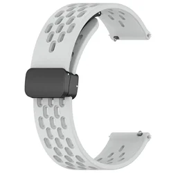 Silicone Strap with Folding Magnetic Buckle | Replacement Accessories Bracelet for Redmi Watch 5 Lite (Light gray)