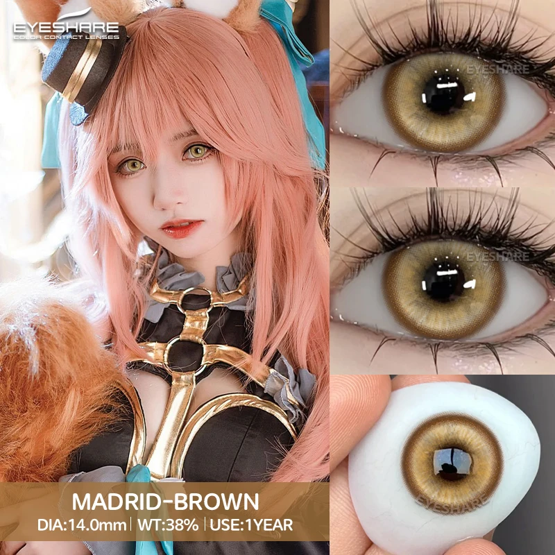 Contact Lenses 1Pair EYESHARE Cosplay Halloween Blue Anime Colorful Red Eyes Pink Green