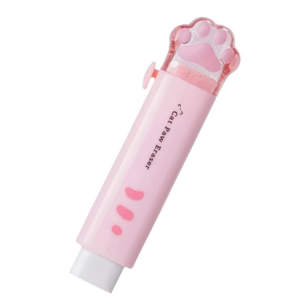 Creative Cat Paw Push Pull Eraser For Student Cute Stationery School Supplies Gift Eraser