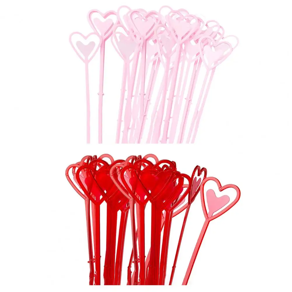 Great Card Holder 100Pcs Visible Design Decorate Solid Color Birthday Bouquet Card Holder Flower Stick