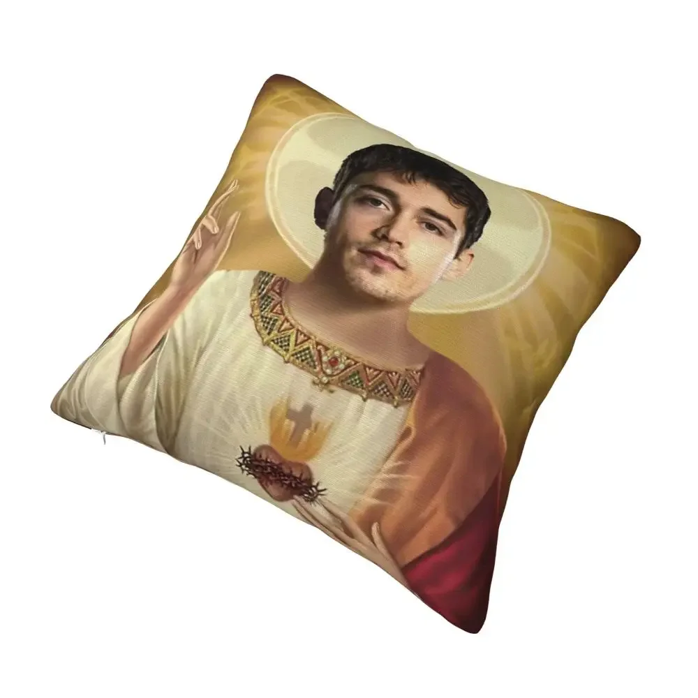 Description Picture 4 of itemCharles Leclerc Jesus Funny Pillowcase Printing Polyester Cushion Cover Decoration Throw Pillow Case Cover Home Zipper 45*45cm