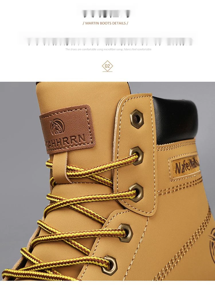 Bumblebee Herren Velvet Warm Martin Boo Herren Winter Elevated British High Assist Work Wear Boo Vielseitiges Leder_voghion.com