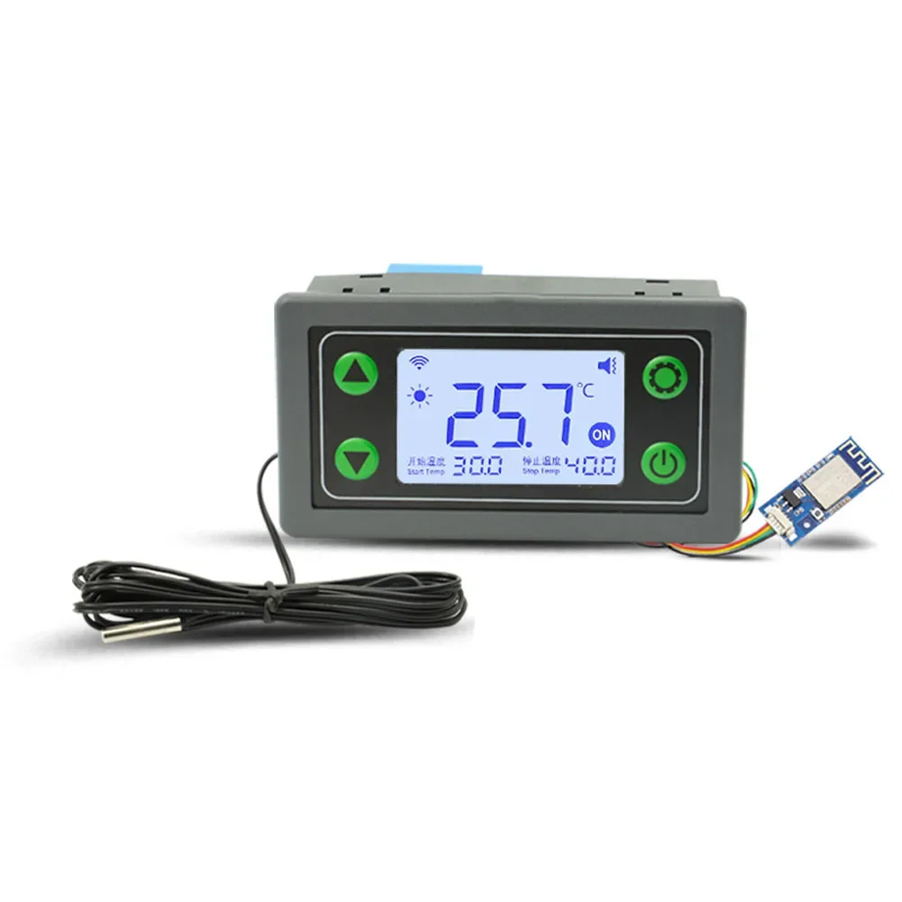Prise Thermostat Numérique Avec Sonde - Régulateur Température Prise Intelligente Pour Frigo, Serre, Ventilateur - Contrôle Chauffage/Refroidissement