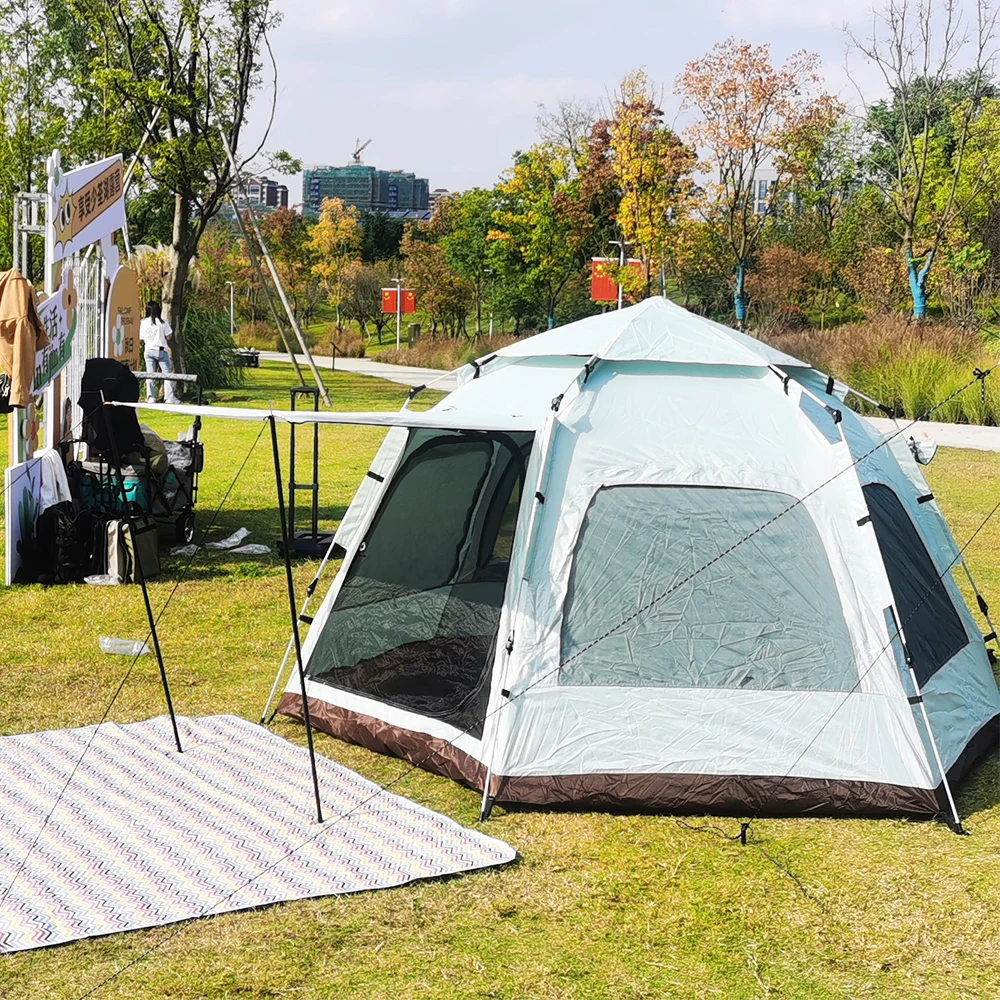 One-Touch Automatic Tent, Ultralight Waterproof 4-Season Backpacking Tent for 3-8 Person, Portable Outdoor Hiking & Camping Tent