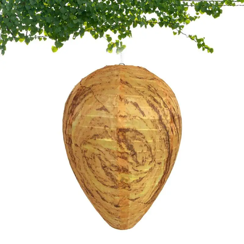 

Wasp Deterrents Decoy Waterproof Carpenter Bee Traps For Outdoors Wasp Nest Removal Tool Fake Hornets Nest Carpenter Bee