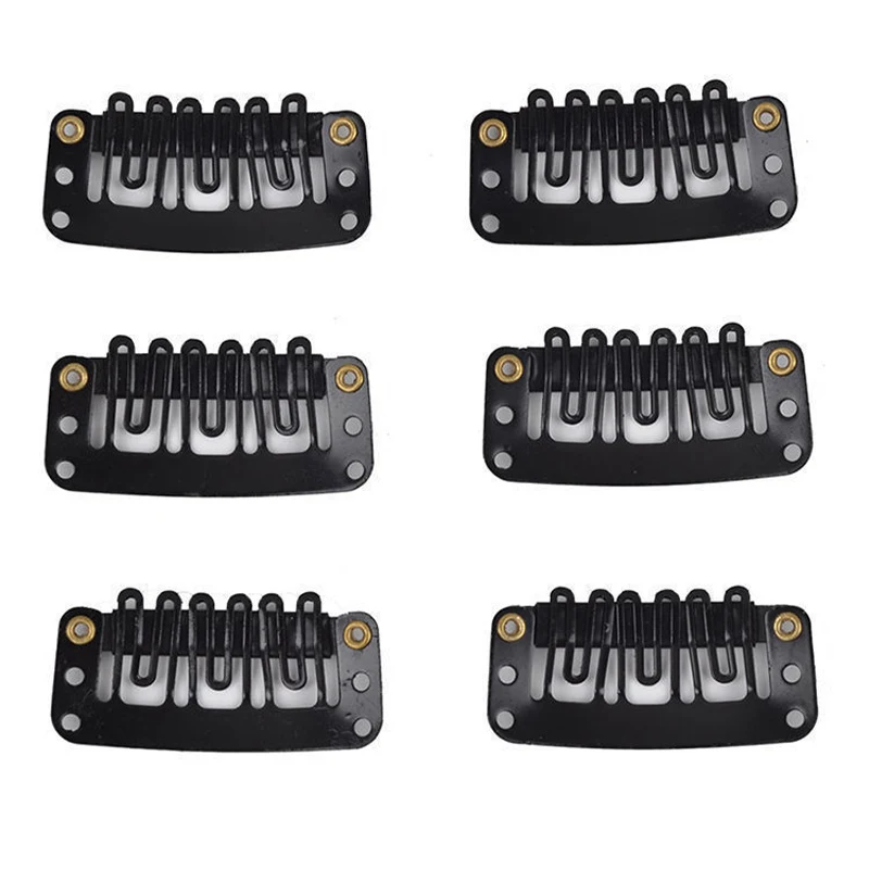 2/10/20Pcs Hair Extension Snap Clips Metal BB Black U-Shape Nine teeth BB clip Hair Snap Clips For Wig Weft Barrette Salon Grip hair extension clips hair clips wig clips
