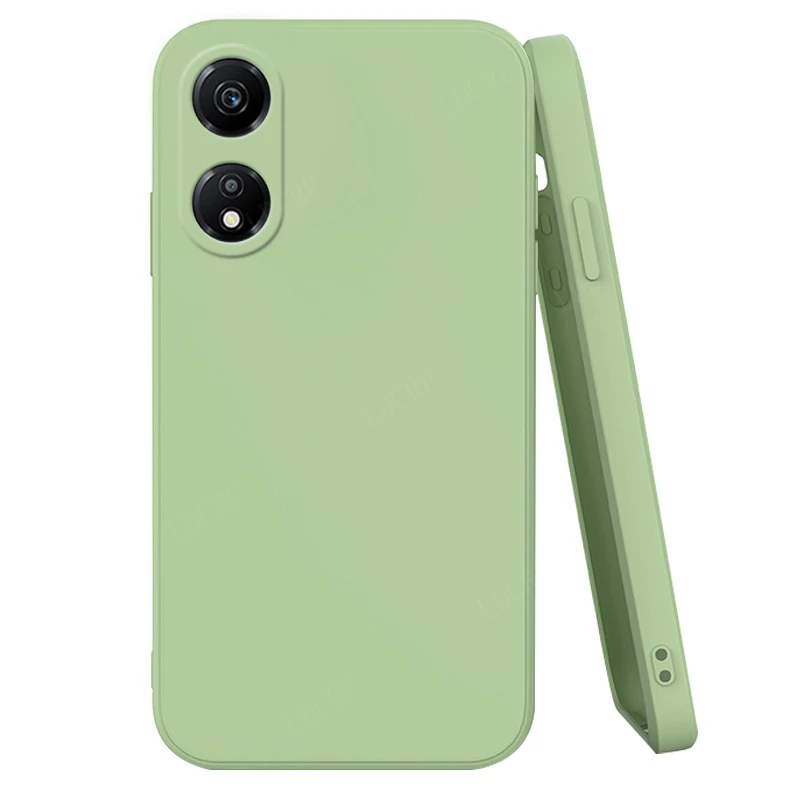 HONLEN Custodia Morbida In Silicone TPU Per HONOR X5 Plus (6.56 Pollici) - Cover Con Telaio Galvanico - Verde - 5