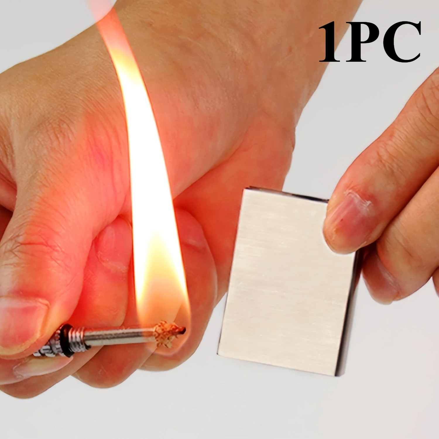 1-6pc Emergency Survival Metal Match - Flint Coal Oil Lighter Keychain, Waterproof Portable Outdoor Camping Ignition wholesale