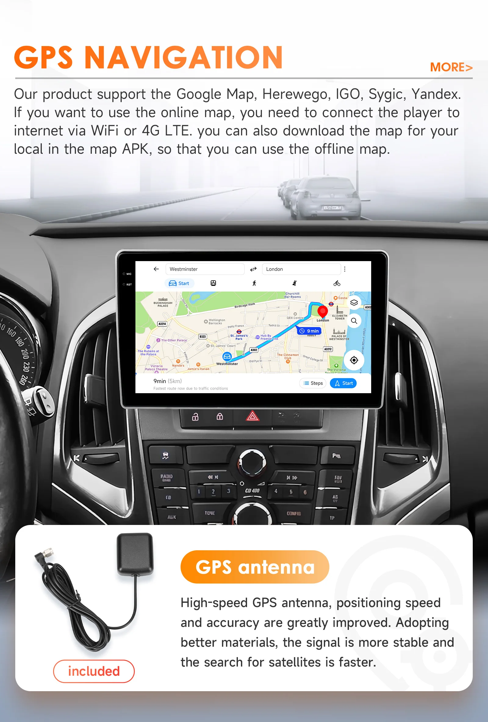 Hizpo Android 14 Octa Core Für Opel Astra J 2009-2017 Buick Excelle 2 2009-2015 Auto Stereo Carplay Wifi GPS 4G DSP Radio 9 Zoll – Detail 32