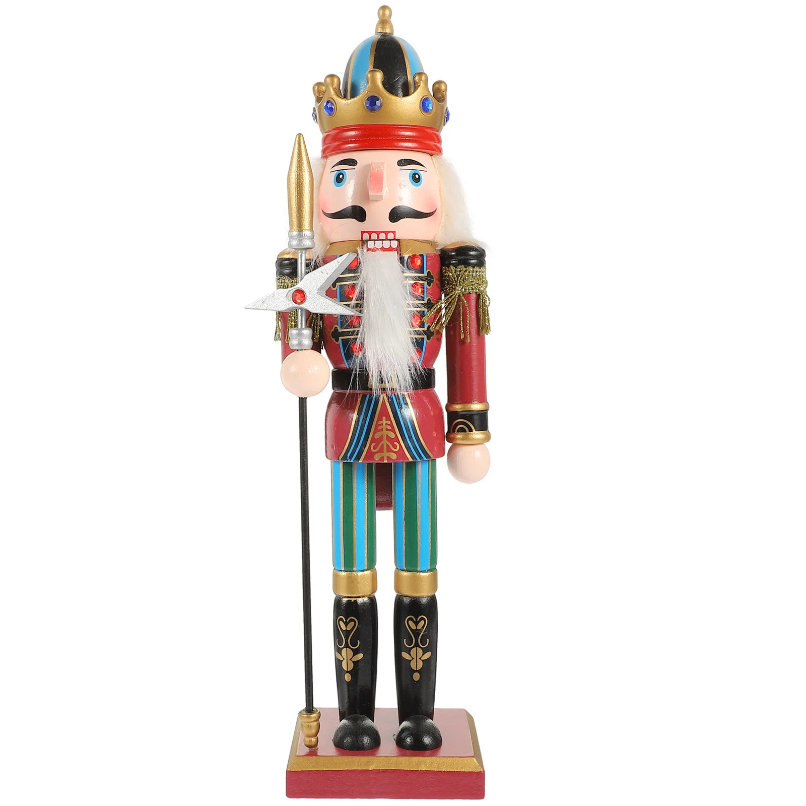 

Wood Christmas Nutcracker Ornament Wood Nutcracker Figures Nutcracker Statue Xmas Table Ornament 7.5x7.5x30cm