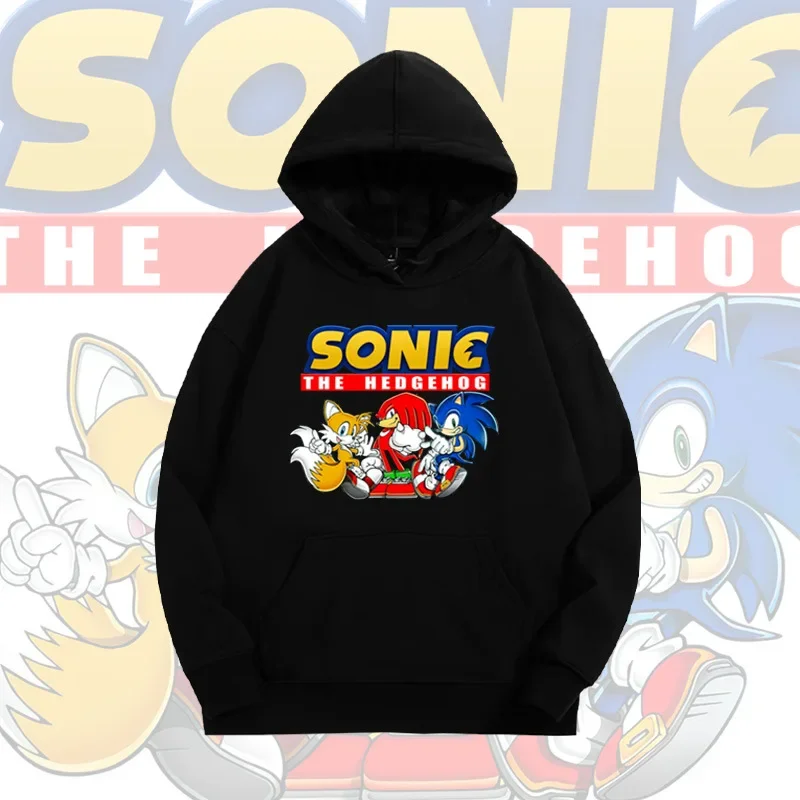 

American Anime Hedgehog Sonic Hooded Sweatshirt Men's Autumn Student Trendy Brand Casual Comfortable Long-sleeved Clothes Jacket