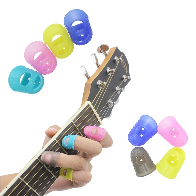 Silicone Finger Guards Guitar Fingertip Protectors For Ukulele Guitar