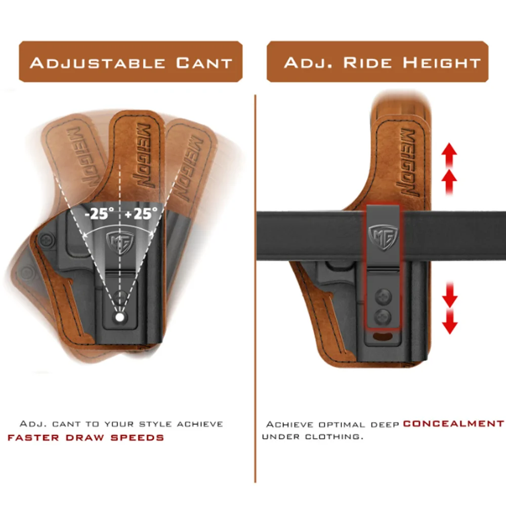 IWB Kydex Leder & Schaumstoff Gepolstertes Hybrid-Holster für 9mm Springfield Armory Echelon 4.0C und Echelon 4.5F Clips Verdecktes Tragen – Detail 5
