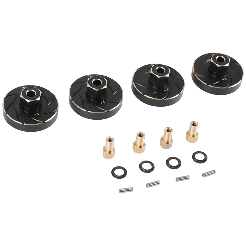 

Латунный удлиненный адаптер ступицы колеса + Противовес оси 5 мм для Axial SCX24 Gladiator JLU Bronco Deadbolt C10 обновления