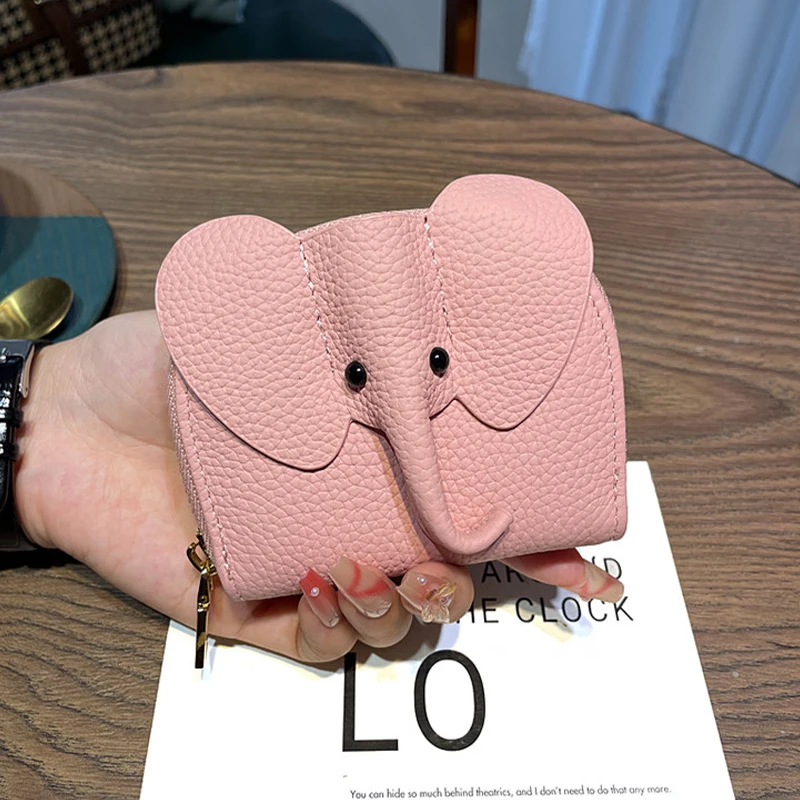 Creativa Borsa in Pelle PU per Donne, Portacarte con Ciondolo a Forma di Elefantino, Ideale come Regalo di Compleanno - immagine 2