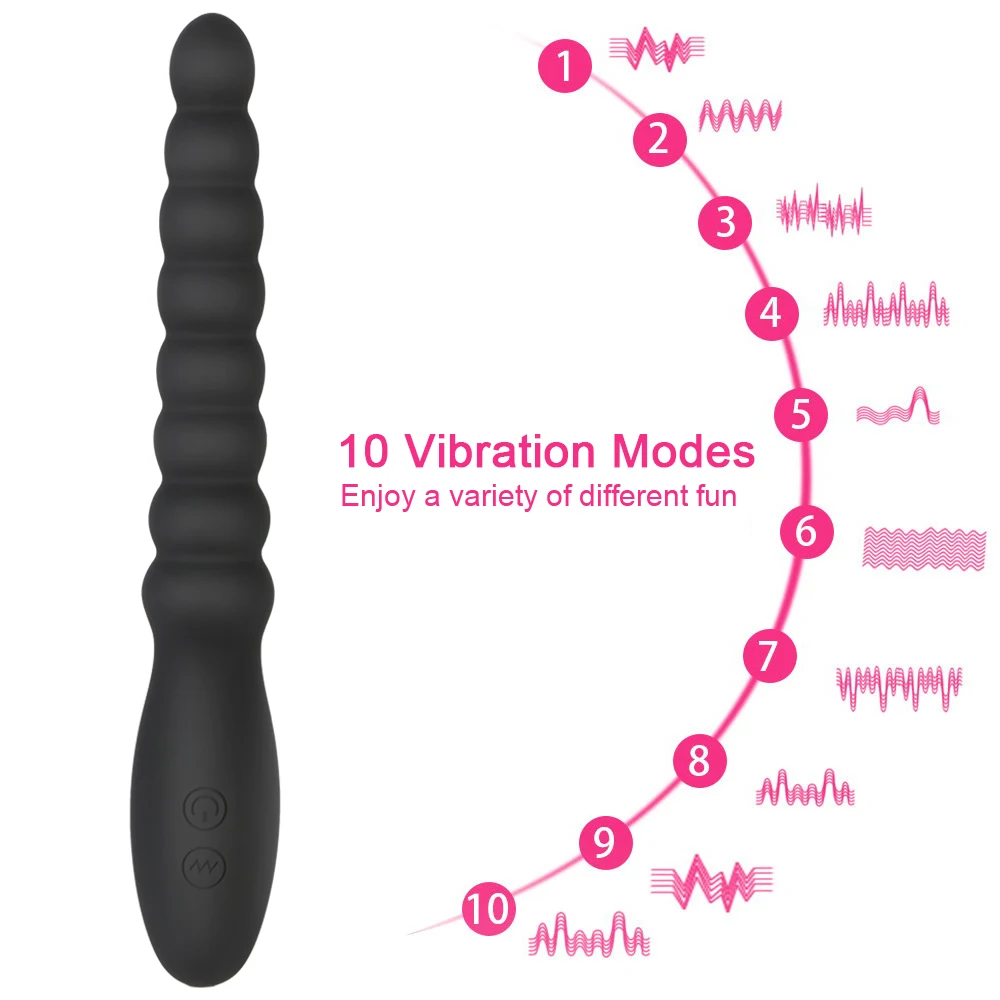 10 Speed Dual Motor Vibrator Butt Plug Silicone Anal Dildo Vibrating Anal Bead G Spot Massage Sex Toys For Women Men Couples female sex toys anal plug vibrator vibrator sex toy dildo sex toys