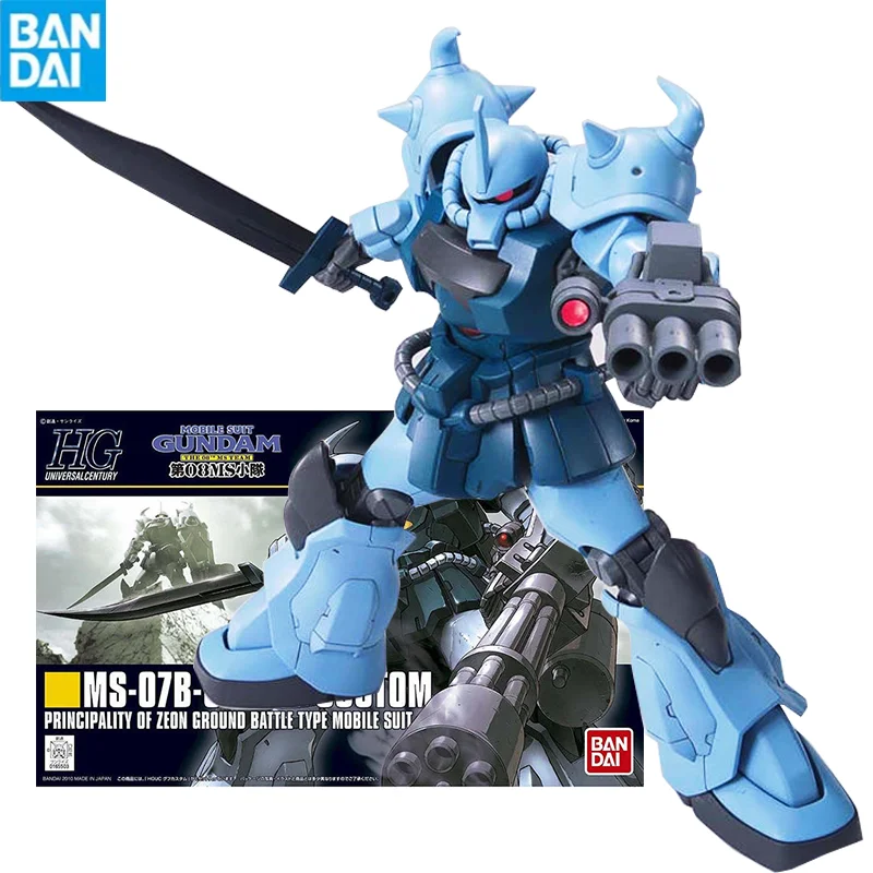 

Bandai Gunpla Hguc 117 1/144 Ms-07B-3 Gouf Custom Gundam Assembly Model Movable Joints High Quality Collectible Models Kid Gift