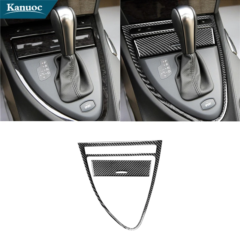 

For BMW 6 Series M6 E63 E64 2004-2010 Carbon Fiber Gearshift Frame Stickers Car Interior Decorative Accessories Storage Box