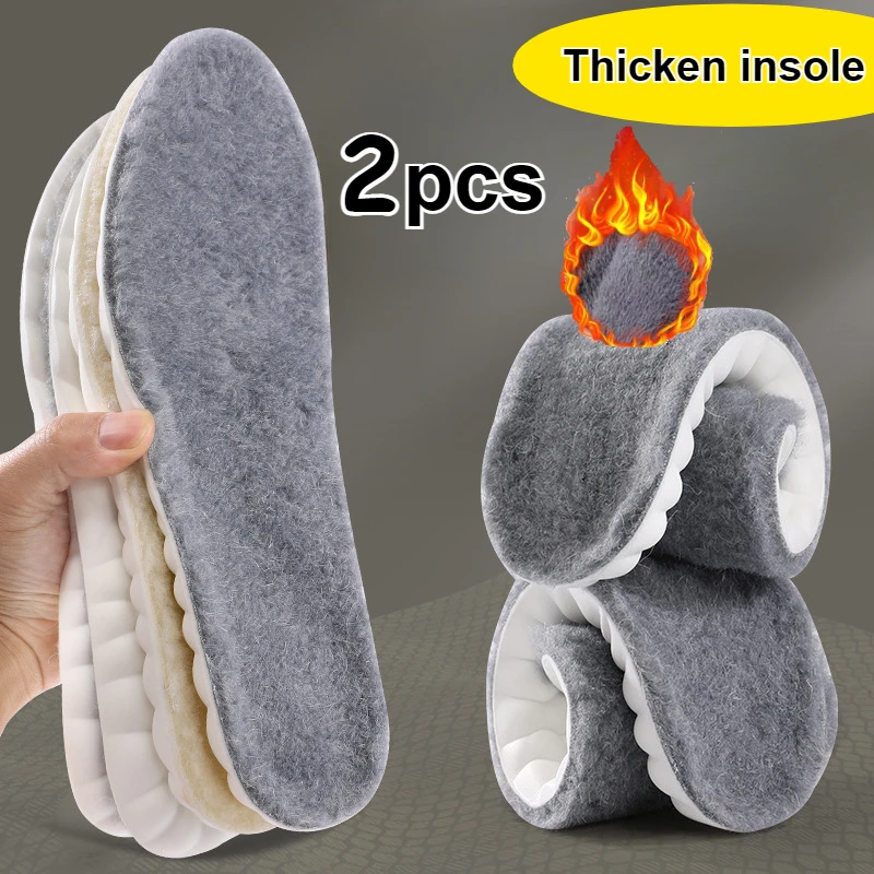 thumbnail image 1 of 2 plantillas térmicas autocalentables para pies, de lana cálida para invierno, con espuma viscoelástica térmica para hombres y mujeres, calzado deportivo, almohadillas autocalentables para zapatos, 1 of 5
