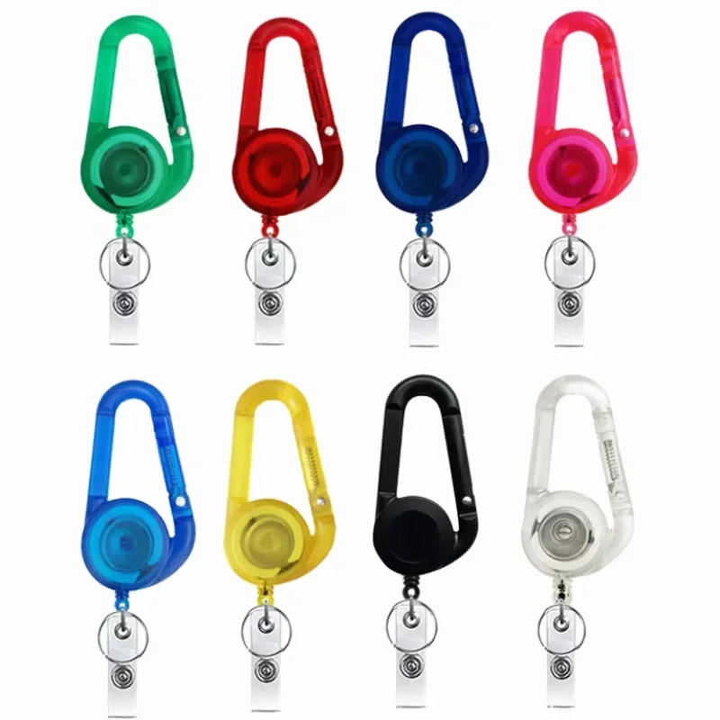 

Retractable Key Chain Badge Holder Id Card Badge Clip Plastic Office Work Name Tag Holder Keychain Key Ring Badge Reel Lanyard