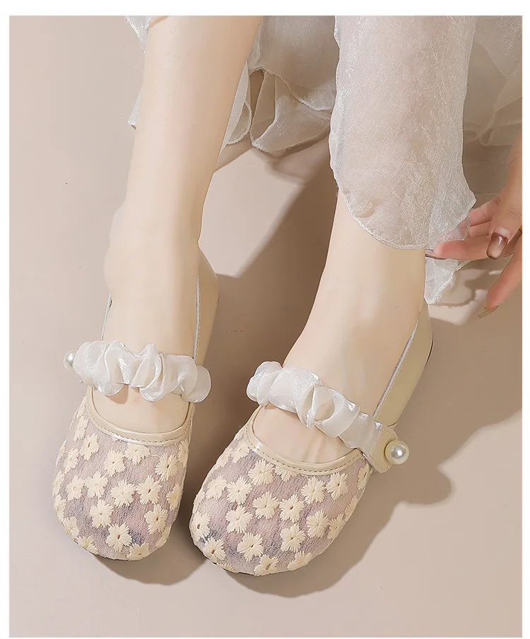 Neue Hidden Gem Mary Jane Schuhe für Damen, Sommerliche Blumenbestickte Flats, Dünne Mesh-Schuhe, Patchwork-Ballerinas, Bequeme Alltagsschuhe – Detail 6