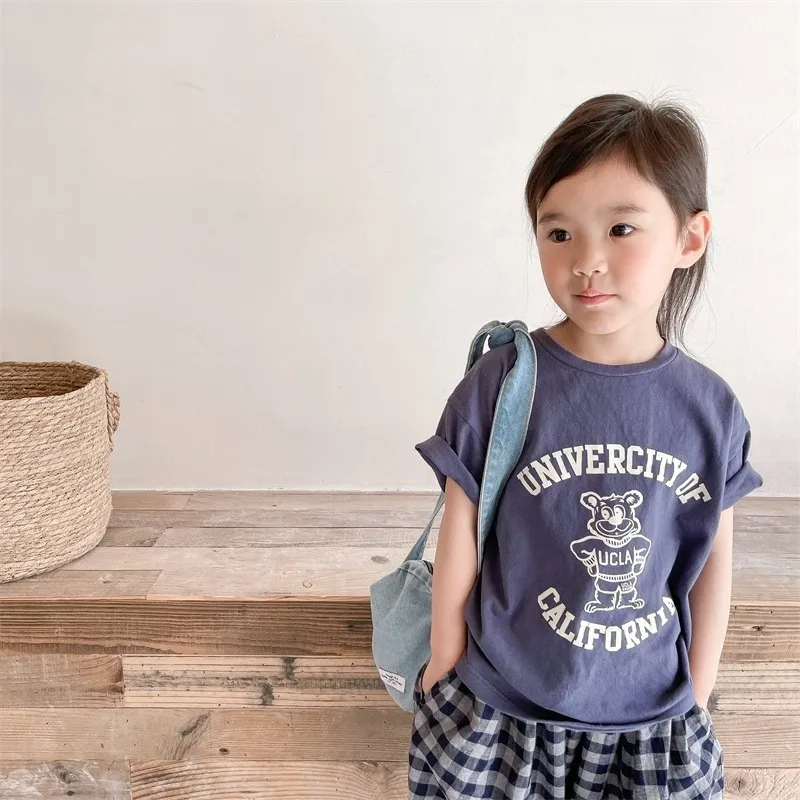 Pure Cotton Kids T-shirt Summer Clothes Short Sleeved Tops Tees Children Costume Fashion Cartoon Boys T Shirts Round Collar 4
