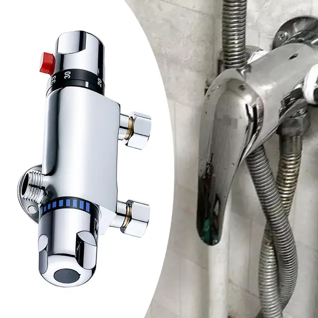 วาล์วก๊อกอาบน้ำควบคุมอุณหภูมิใช้งานง่ายฮาร์ดแวร์โลหะผสมประสิทธิภาพสูงเปลี่ยนอุปกรณ์เสริมสำหรับห้องน้ำบ้านมืออาชีพ 1