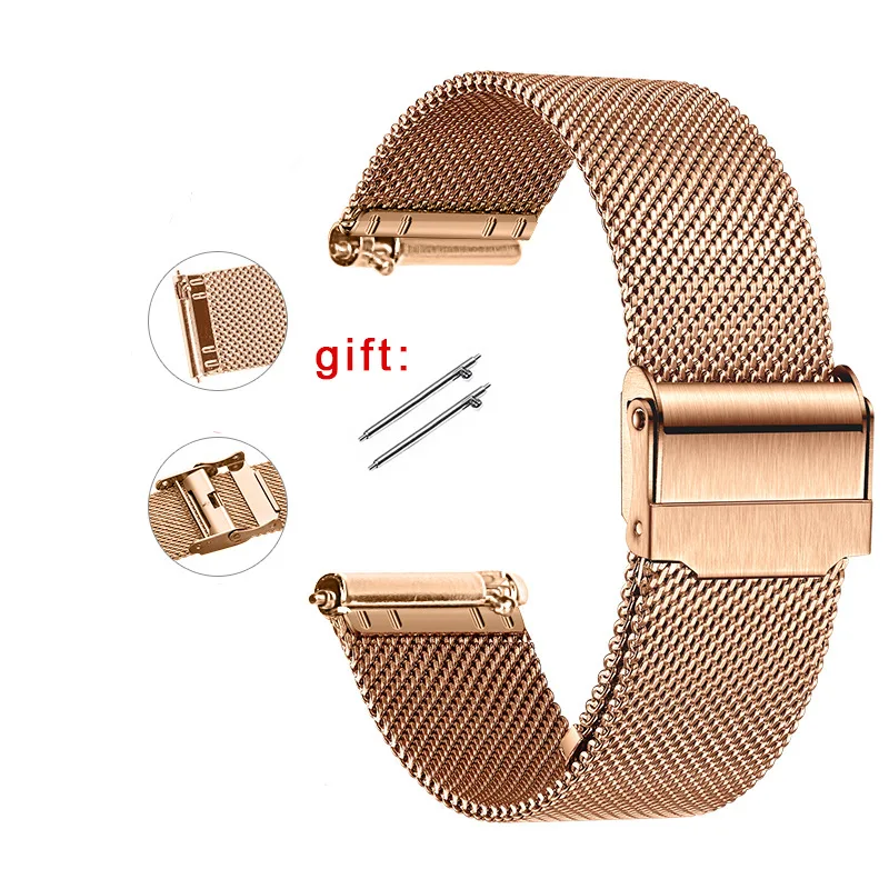 Premium 0.6mm Milanese Stainless Steel Mesh Watch Band - Quick Release Strap
