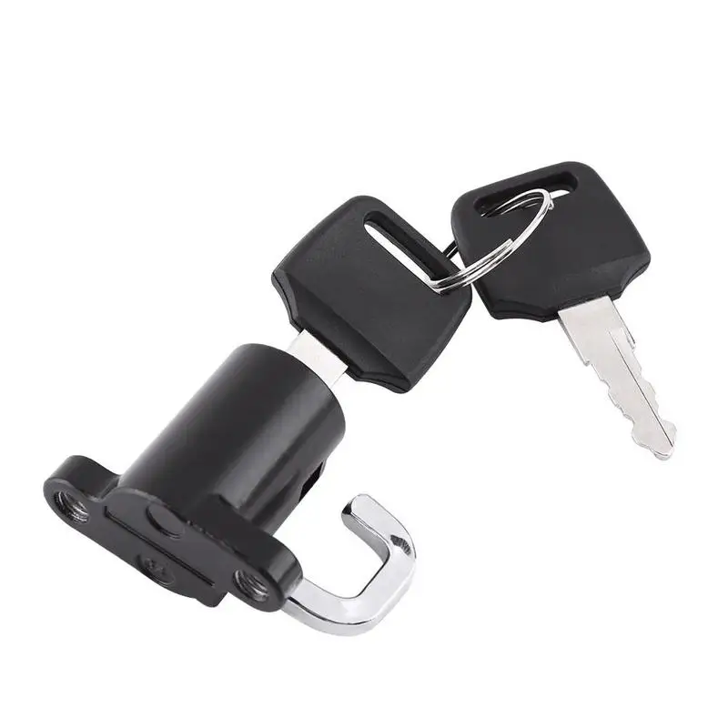 Motorcycle Helmet Lock Universal Motorbike Bike Helmet Lock CarStyling Hanging Hook Helmet Lock Hook With 2 Keys