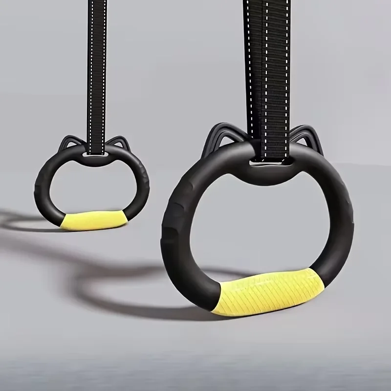 Durable Adjustable Gym Rings for Grip Training, Easy Installation, Supports Up to 300 KG