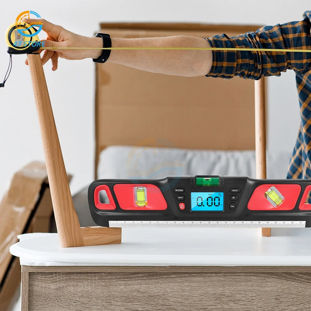 Digital Level Inclinometer HW-200 Electronic LED Display Protractor Measuring Tool Instrument Magnetic Base Digital Level 280mm