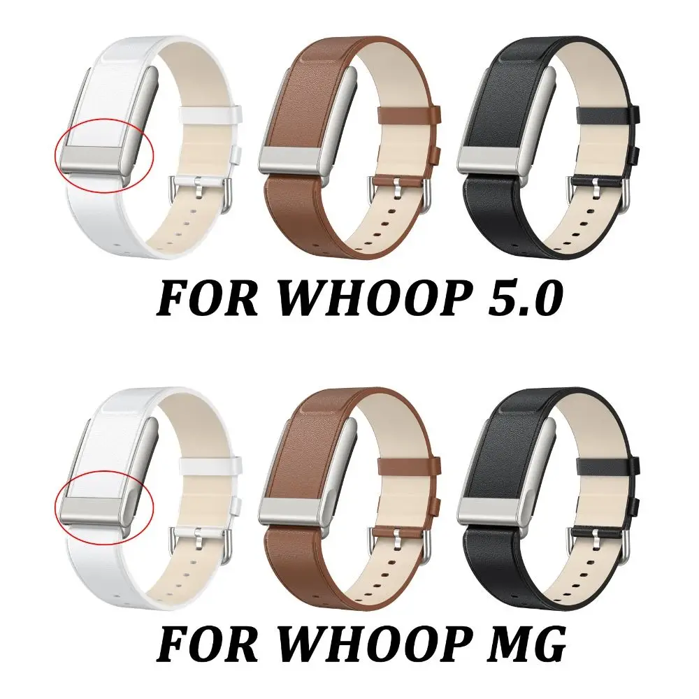 Premium Leather Sports Strap - Adjustable Comfort Bracelet Band with Metal Head Design