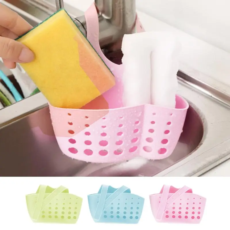 

Sponge Holder For Kitchen Sink Adjustable Sink Draining Hanging Basket Silicone Sink Organizer Faucet Organizer Kitchen tools