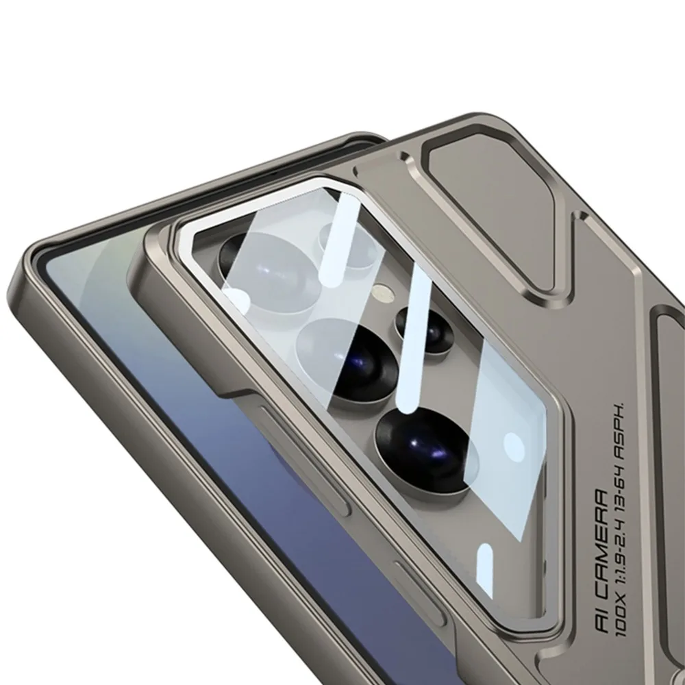 Durable Hard Shell Phone Case with Lens Protection & Built-In Holder