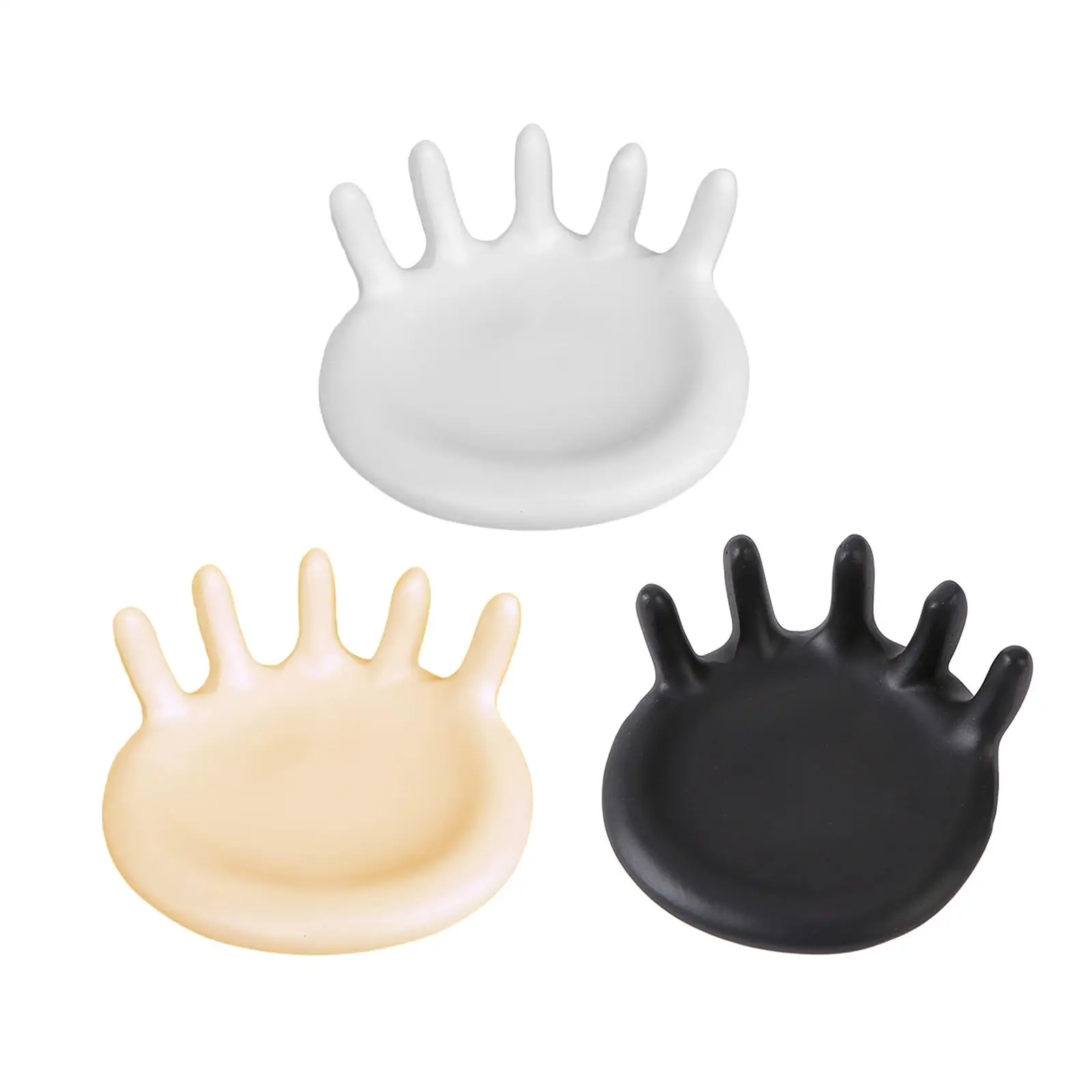 

Trinket Tray Palm Shaped Resin Jewelry Dish for Desktop Bathroom Living Room